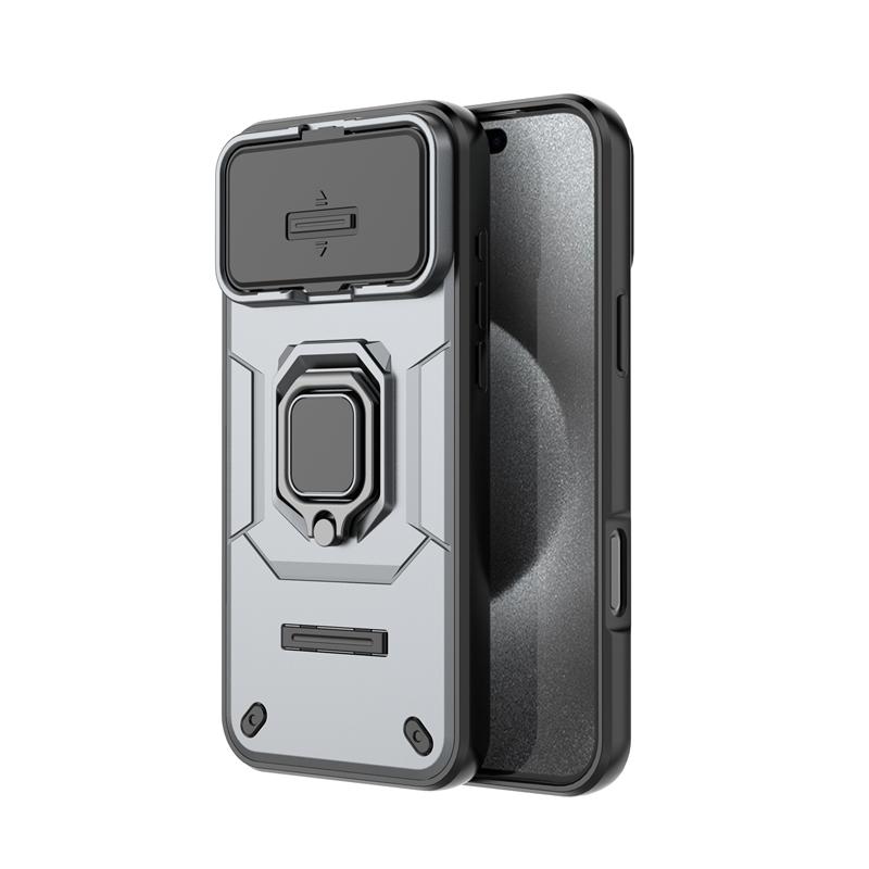 Shockproof Case For iPhone 17 Pro Max Case iPhone 17 Air Ring Holder Magnetic Back Cover For iPhone 17 Pro Max Push Window Case