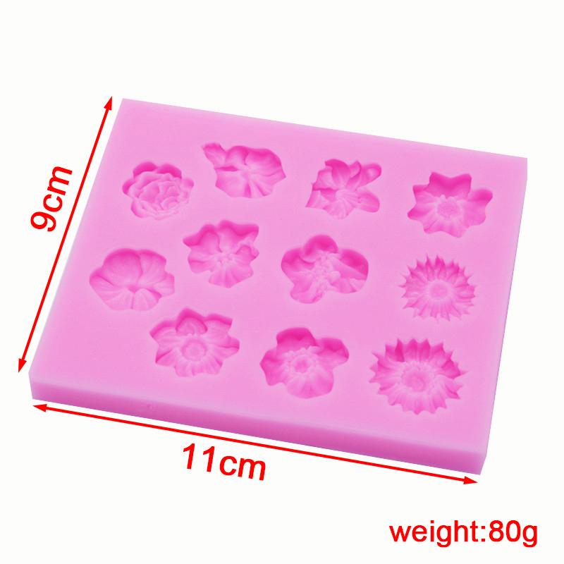3D Sunflower Rose Flowers Shape Silicone Mold Cake Diy Decoration Chocolate Fondant Mould