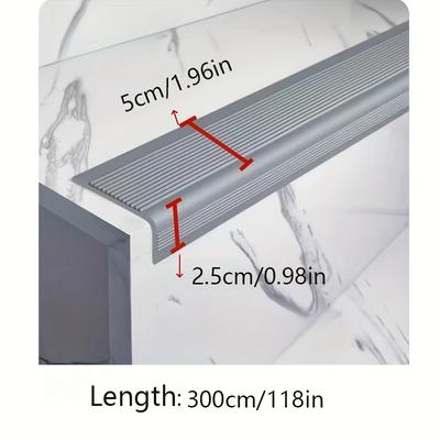 1PC 1m/3meters Stair Edge Protector Soft PVC Non-slip Stair  Edging L-Shape Self-Adhesive Step Edge Trim Strips Step Protector
