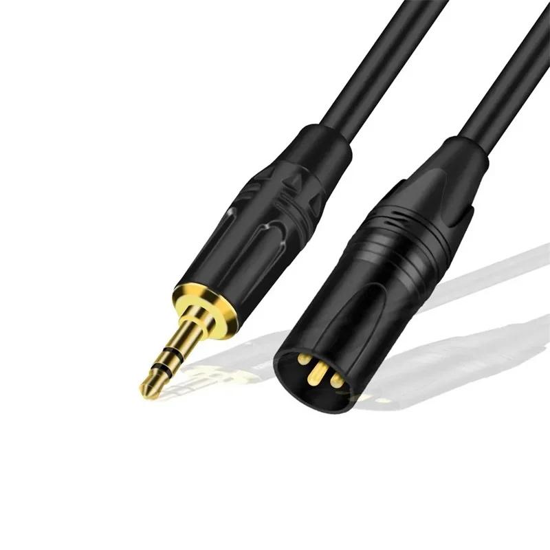 

PVC Cable Accessories XLR Male To 3.5mm Balanced Cable Adapter Audio Single Track Speaker Cable For Mixer Amplifier Mic Guitar 3M