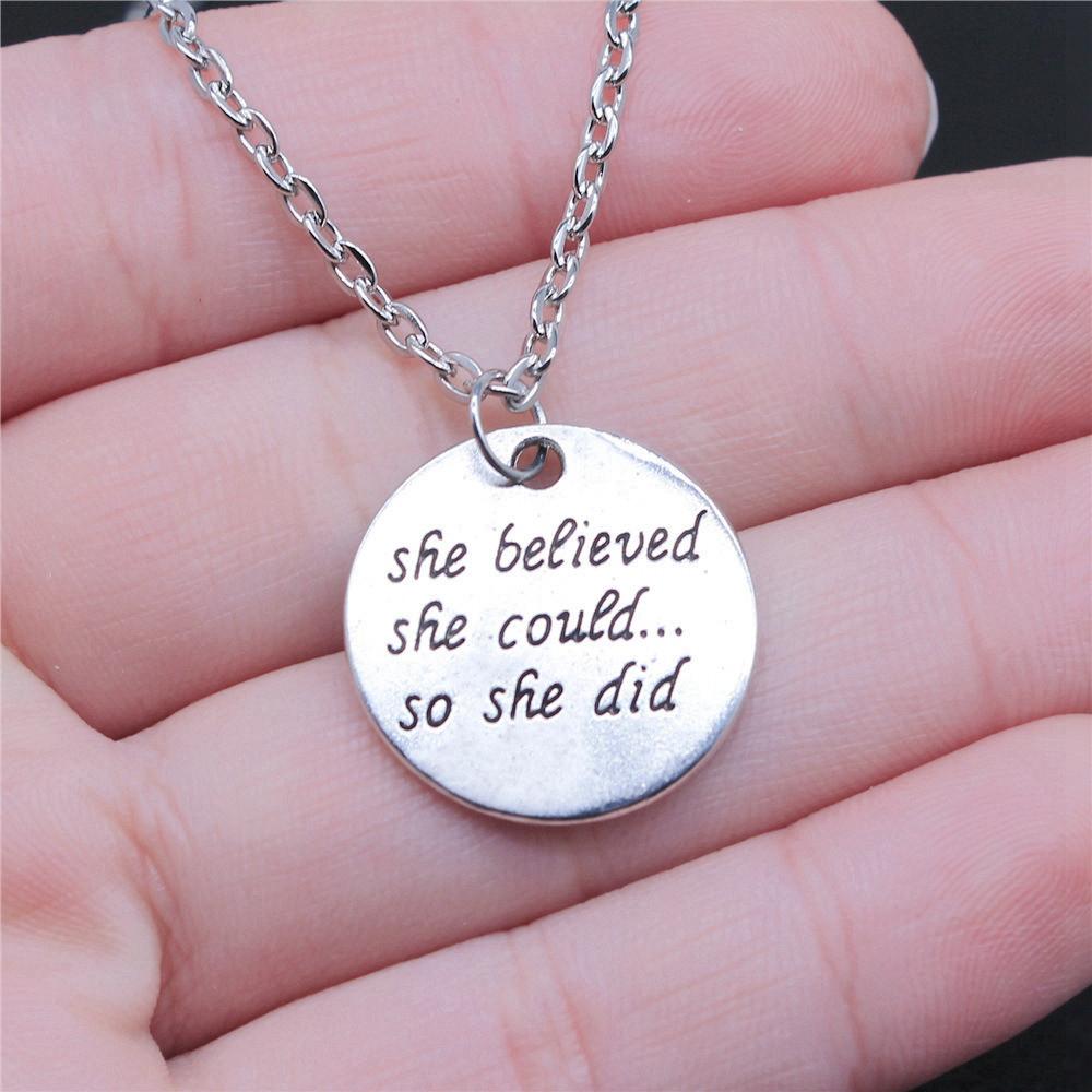 Necklace On The Neck 43cm Chain Round Tags Friendship Vintage Jewelry Supplies QN063