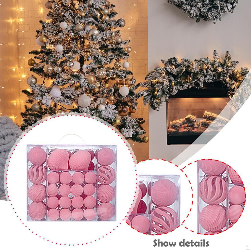 48 Pieces Christmas Ball Ornaments Shatterproof Thoughtful Gift Hanging Balls