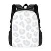 Leopard Print - Silver Gray And White Backpack Hot Sale Daypack Large Capacity BookBag School Bag Shoulder Bags for Men Women