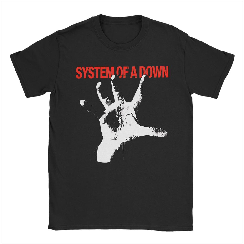 Mens TShirts System of a Down Band Mesmerize Unique Pure Cotton Tee Shirt Short Sleeve  T Shirts Crew Neck Clothing Adult