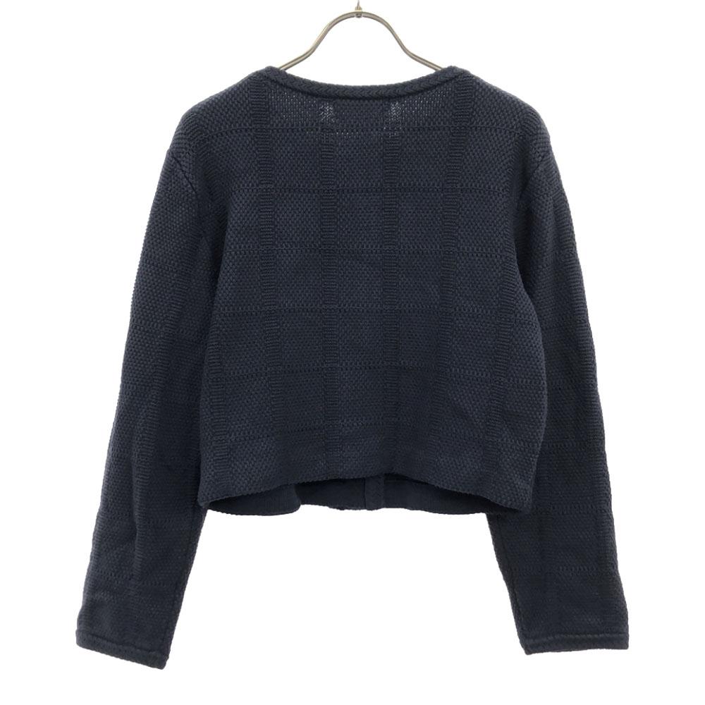 SNIDEL SWNJ241118 Langärmige Tweed Strickjacke F Marine Damen Gebraucht