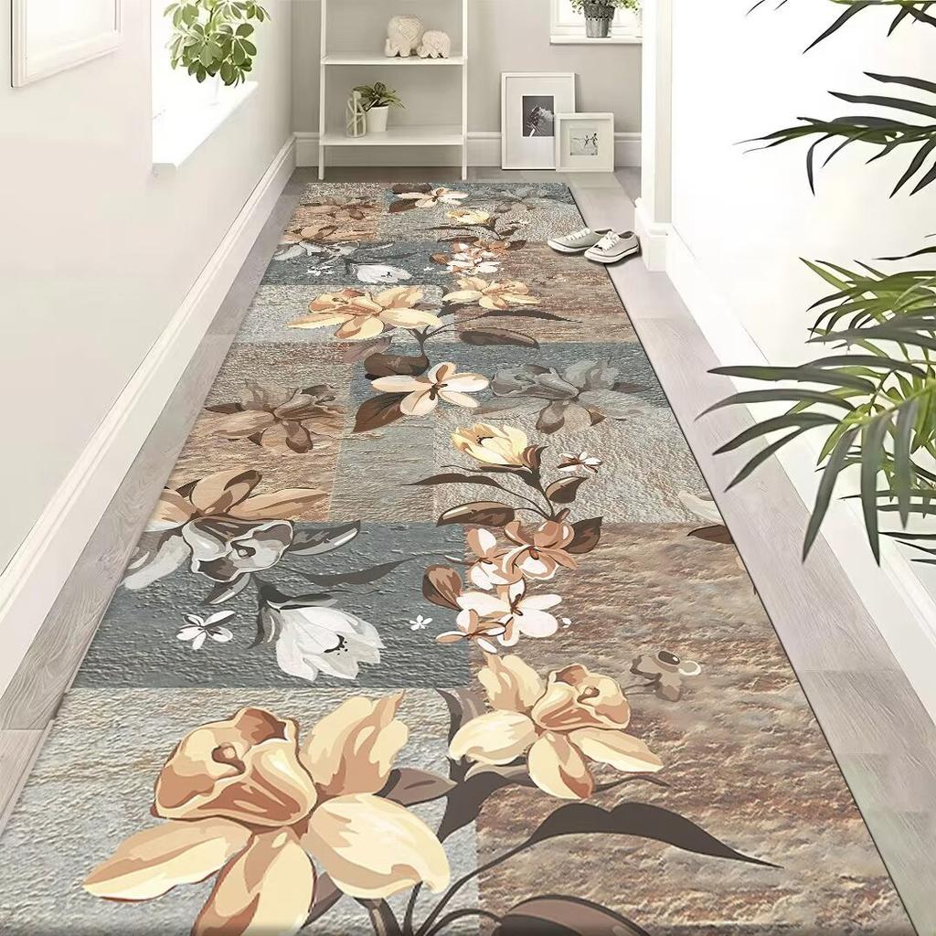 Covor modern 3D cu Flori pentru hol Covor lung de lux pentru hol Covoraș Decor Acasă pentru Scări Coridor Alee Scări