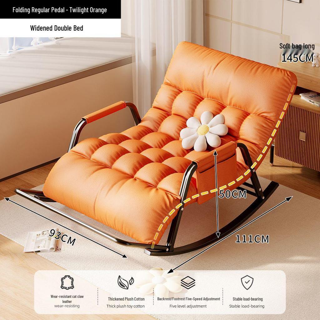 Adult Rocking Lounge Chair for Balcony & Home – Single Lazy Sofa Chair