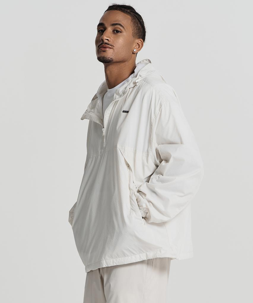 Hdex Stereo Rib Nylon Half Zip (Smoke White)