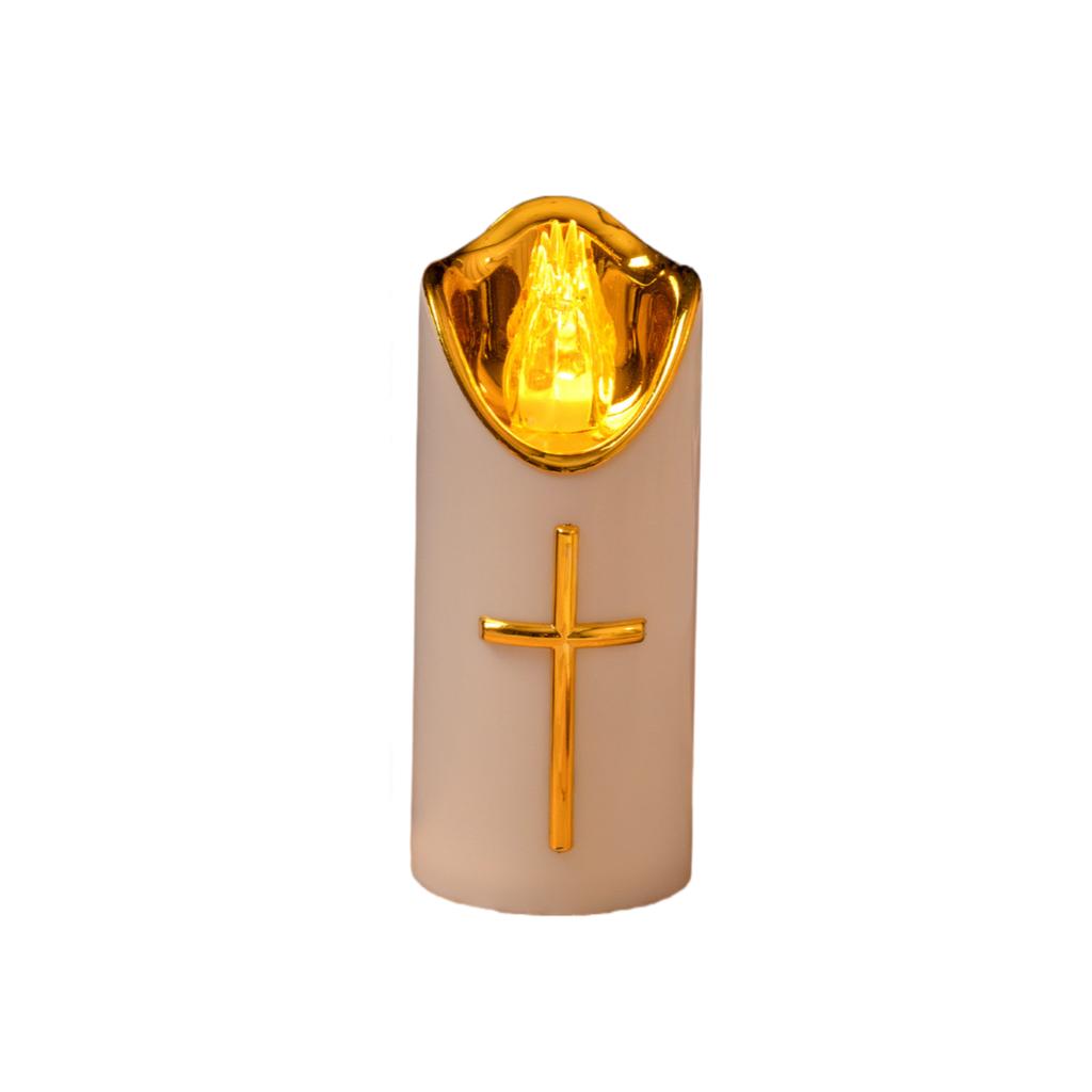 LED Memorial Candle Light, Flashing Effect Like A Real Candle, Reusable, Suitable For Cemetery Memorials, Battery Powered, Animal Memorial Tomb Light.