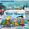 Custom Name 3PCS Ed Eddy Mystery Bedding Set,Including  Duvet Cover And 2pcs Pillowcases Perfect for Bedroom,Dormitory,Fan Christmas gift