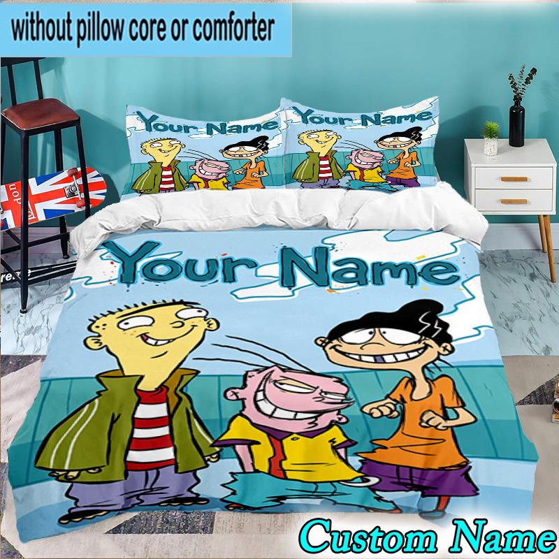 Custom Name 3PCS Ed Eddy Mystery Bedding Set,Including Duvet Cover And 2pcs Pillowcases Perfect for Bedroom,Dormitory,Fan Christmas gift