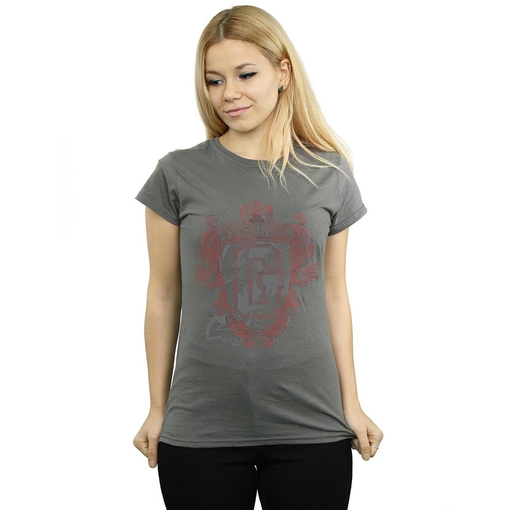 HARRY POTTER Womens/Ladies Gryffindor Lion Crest Cotton T-Shirt