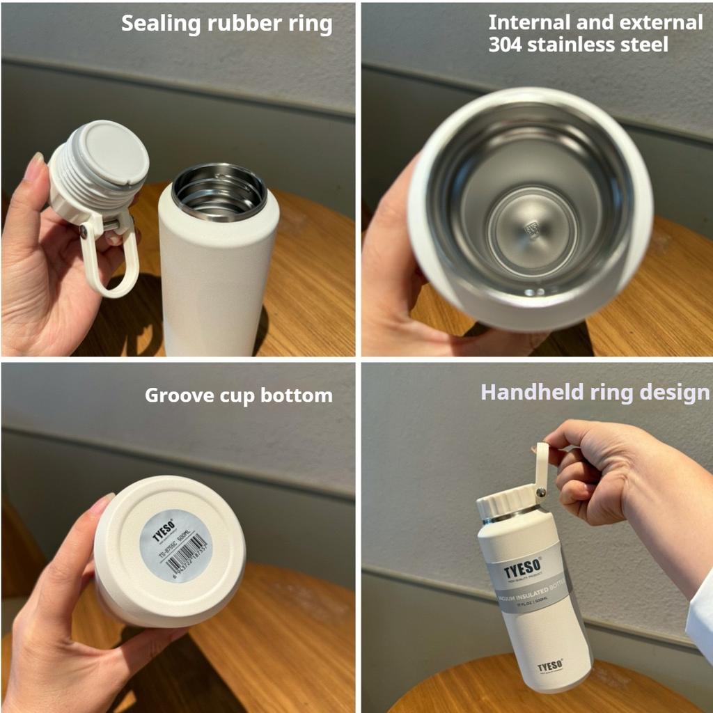 TYESO 510ML/710ML 304 Stainless Steel Vacuum Flask Sport Water Bottle Keep Cold and Heat Thermal Mug Travel Insulated Mug