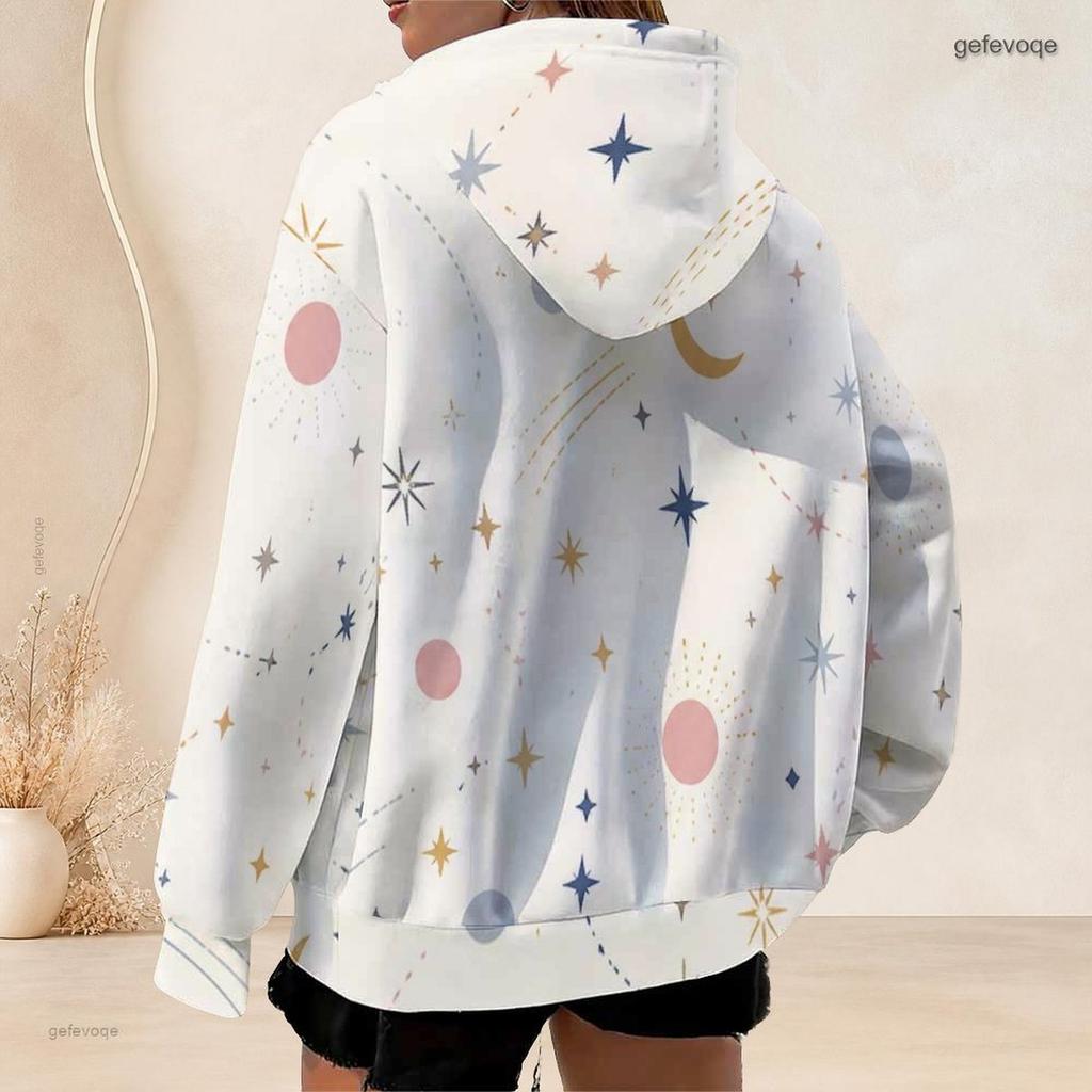 Womens Plus Size Zip Up Hoodie Casual Loose Long Sleeve Hooded Sweatshirt For Daily Wear