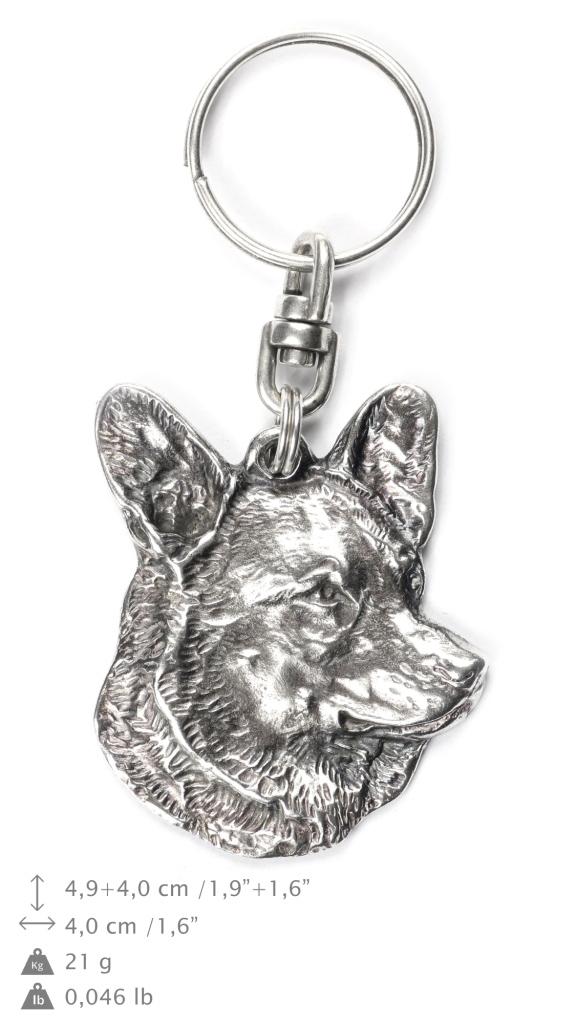 Cardigan Welsh Corgi - Silver-plated Dog Pendant, Handbag Decoration, Backpack Pendant by Art-Dog Brand