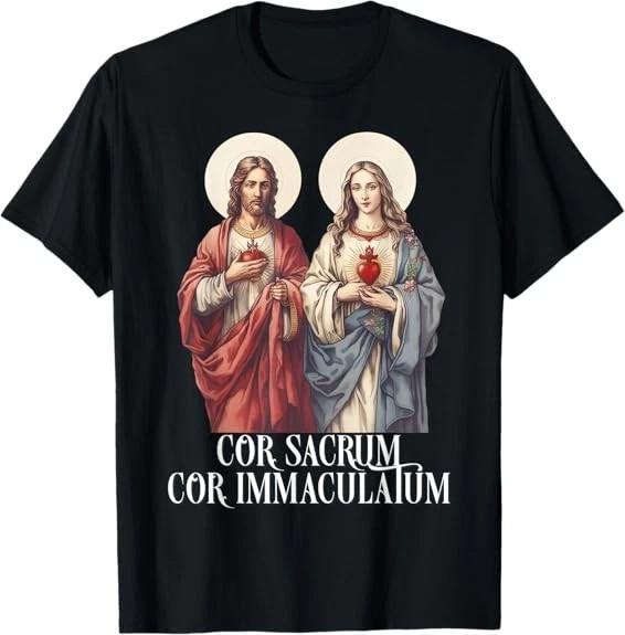 SPECIAL EDITION Sacred Heart of Jesus and Immaculate Heart of Mary T-Shirt S-3XL M