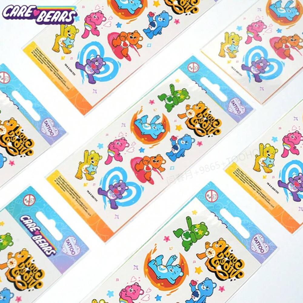 6 PIEZAS Ositos Cariñosos Pegatinas de Tatuaje con Licencia Oficial Lindas Coloridas Pegatinas de Dibujos Animados por Transferencia de Agua Impermeable Decoración Corporal