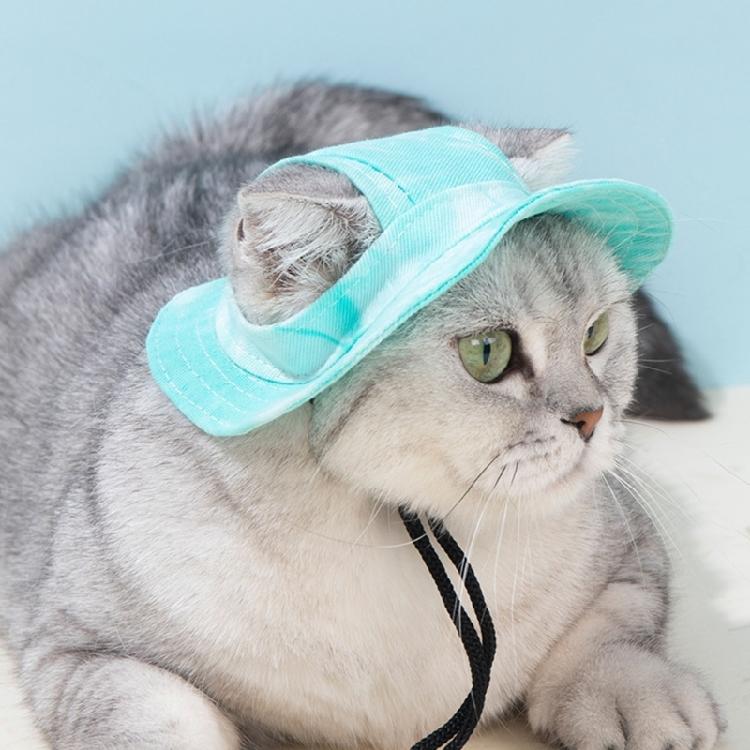 Pet Sun Protective Hat Wide Brimmed Design For Dog Cats Rabbits Lightweight Summer Accessory