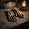 Full Finger Latex Costume Hands 1 Pair Halloween Gloves for Adults Kids, Horror Zombie Accessories Gloves, Scary Ghost Hand Cosplay Accessory