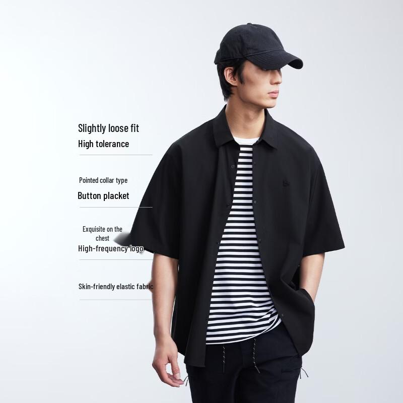 JACK&JONES Men's Loose Fit Short Sleeve Shirt