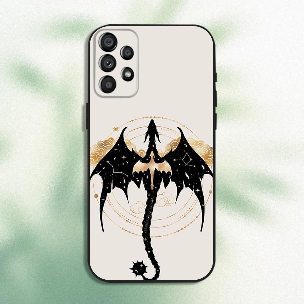 F-Fourth W-Wing Dragon Phone Case For Samsung Galaxy A20,A21s,A22,A31,A32,A52,A53,A72,73,A80 Soft Black Cover