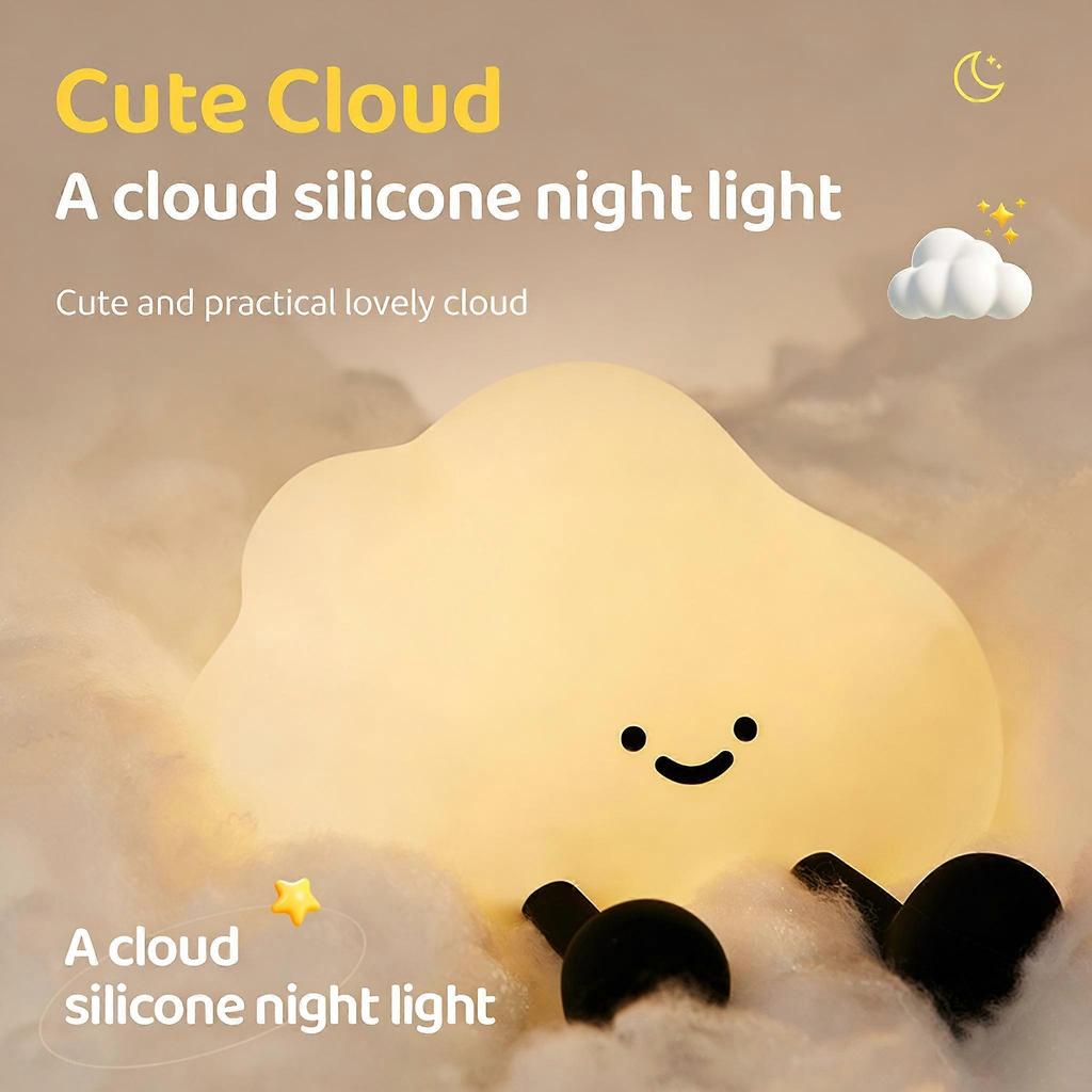 Cloud Silicone Night Light for the Bedroom Perfect Gift for Kids, 2.5W