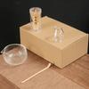 Glass Matcha Sets Hammered Transparent Round Chawan Chasen Holder Bamboo Tea Brush Traditional Tea Ceremony Culture Lover's Gift