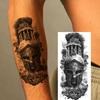 1 Vel Cool Krijger Gladiator Tijdelijke Tatoeages Voor Mannen Vrouwen Realistisch Wolf Leeuw Waterdicht Nep Tatoeage Lichaam Arm Kunst Sticker