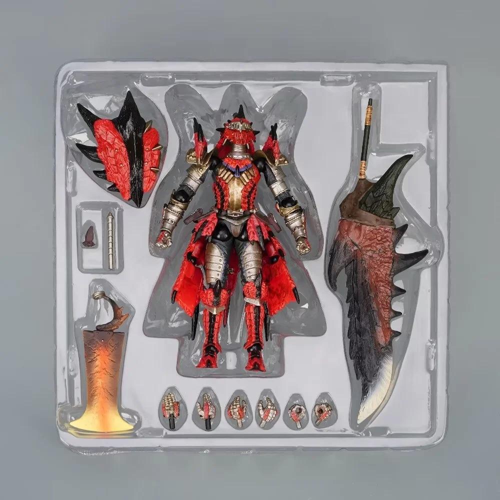Game Monster Hunter Rathalos Male Hunter flame dragon king lightening wolf  Articulated PVC Action Figure Collectible Model Toys