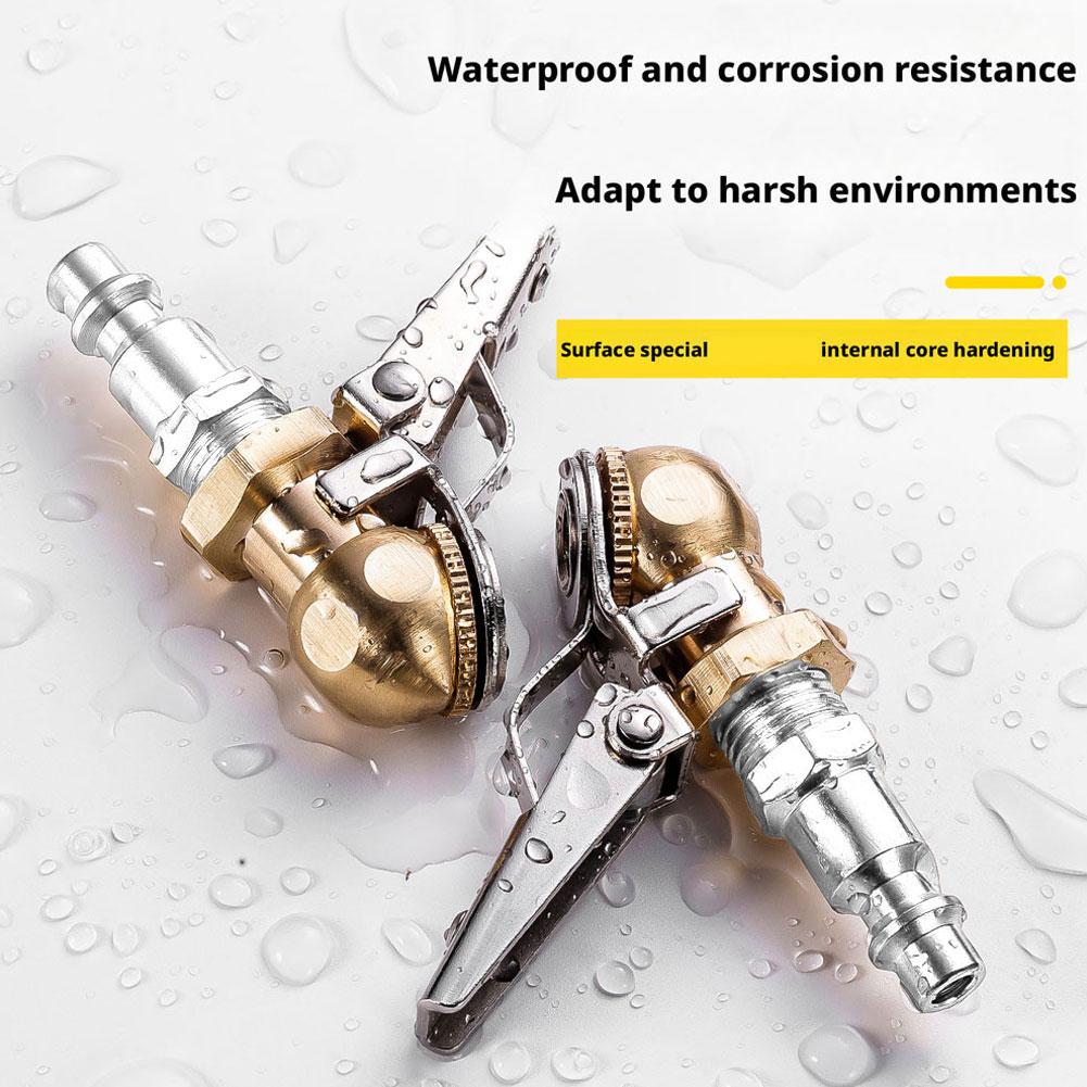 Car&motorcycle Inflation Nozzle Pneumatic Joint Brass Thread Quick Joint Internal Sealing Insertion Chuck Type Precise Pneu H6s2