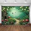 Spring Green Forest Photography Backdrop    Fairy Princess Pet Landscaping Photo Backdrop