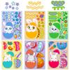 6 Pictures/pack Easter Cartoon Rabbit Easter Egg Stickers EasterDay Easter Egg Rabbit Children DIY Puzzle