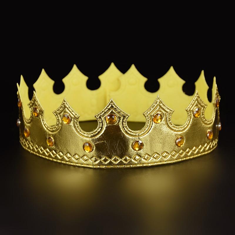 Kids Birthday Hat Gold Silver Crown Baby One Year Old Birthday Boy Girl 1st Happy Birthday Party Decoration Supplies Photo Props
