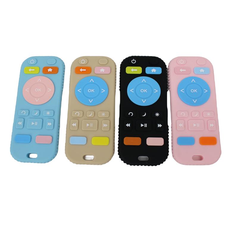 Infant remote control teether baby anti-eating hand teething stick cartoon soothing toys cognitive plaything