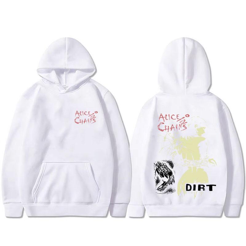 

Худі з принтом рок-гурту 90-х Alice in Chains Dirt для чоловіків і жінок, готичний панк, оверсайз, з капюшоном, чоловіча мода, вінтажний спортивний костюм з капюшоном M
