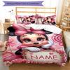 3pcs Minnie5 Cover Set - Personalized Name, HD Printed Bedding with 1 Cover and 2 Pillowcases - Perfect for Home Decor, Easy Care