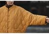 Women's Winter Ramie Quilted Jacket, Retro Stand Collar, Frog Closure