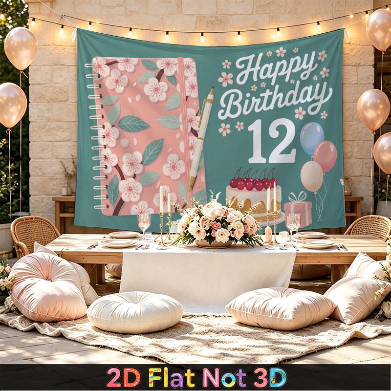 Party Backdrop Birthday Wedding Floral Pink Photo Booth Background Front Door Decor