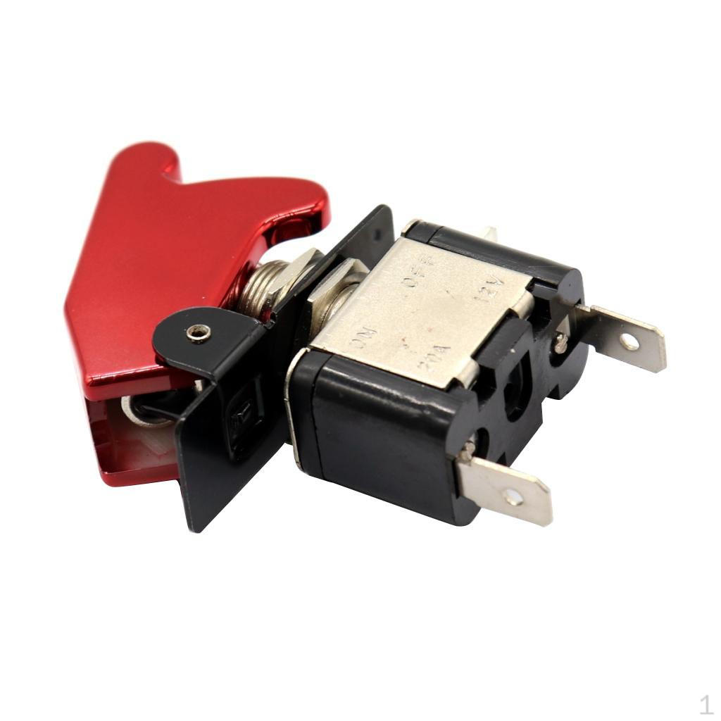 12V Car Racing Ignition Switch Panel Red LED Engine Start Push Button Toggle