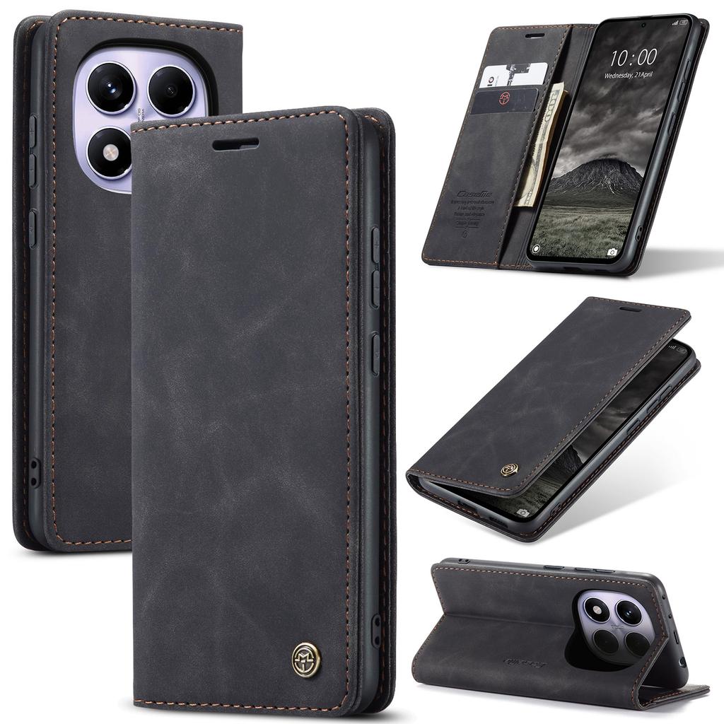 Für Xiaomi Redmi Note 14 Pro 4G Brieftaschenhülle CASEME 013 Serie PU Leder Handyhülle Ständer