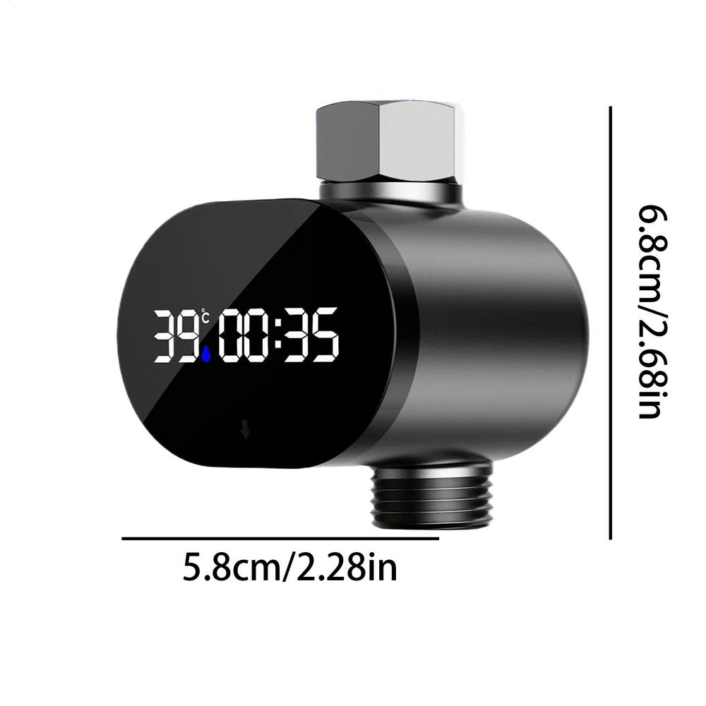 NEW Shower Temperature Monitor Precision LED Digital Display Digital Water Temperature Monitor For Bathroom Kitchen Hotel Gym чёрный