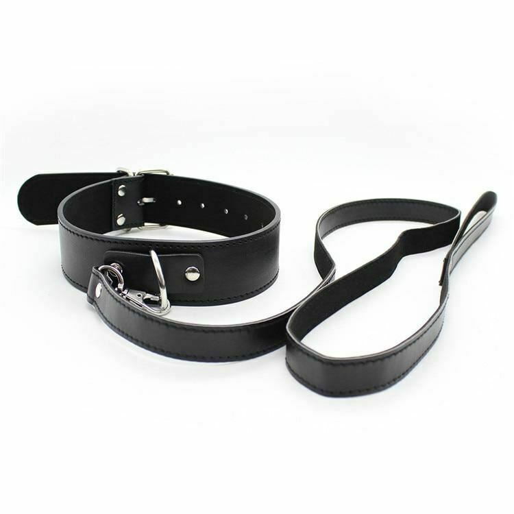 Collar Leash Leather Harness Pink Red Black   Kink Fetish Collars & Leashes