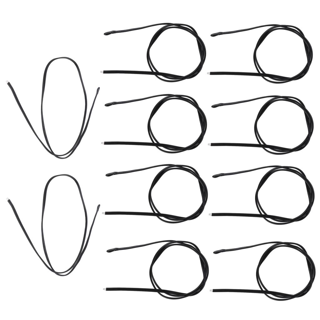 10Pcs NTC Temperature Sensor PVC Epoxy Resin Temp Thermal Thermistor Probe for Automobiles 500mm