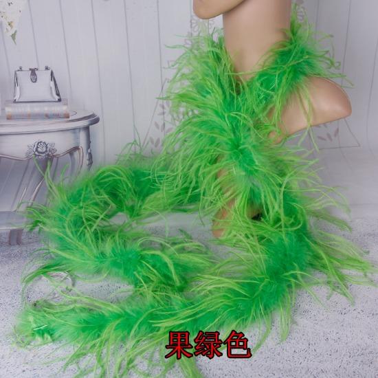 DIY 1 Ply Ostrich Feather Boa Customized Real Ostrich Feathers Scarf for Wedding Dress Sewing Decoration Plume Woman Shawl