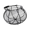 Egg Basket Storage, Wire Metal Basket, Collecting with Handle, Round Iron Mesh, Versatile