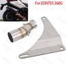 Slip On For ZONTES 368 368G 368D 368M 368K 368E Exhaust Mid Pipe Fit 51mm Muffler Middle Link Pipe with Bracket