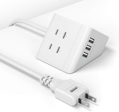 1.5m USB Power Strip Extension Cord with 4 AC Outlets, 3 USB Ports, Compact Design, Fast Charging, Octopus-shaped Outlets, 1500W, Overload