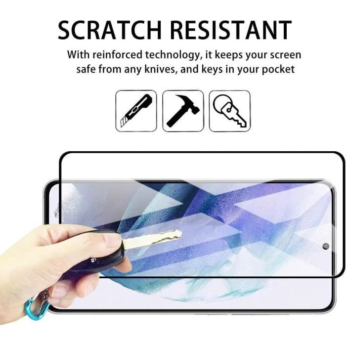 Skyddsfilm - Samsung - S21 - 3-pack - Härdat glas - Repskyddande - 0,33 mm