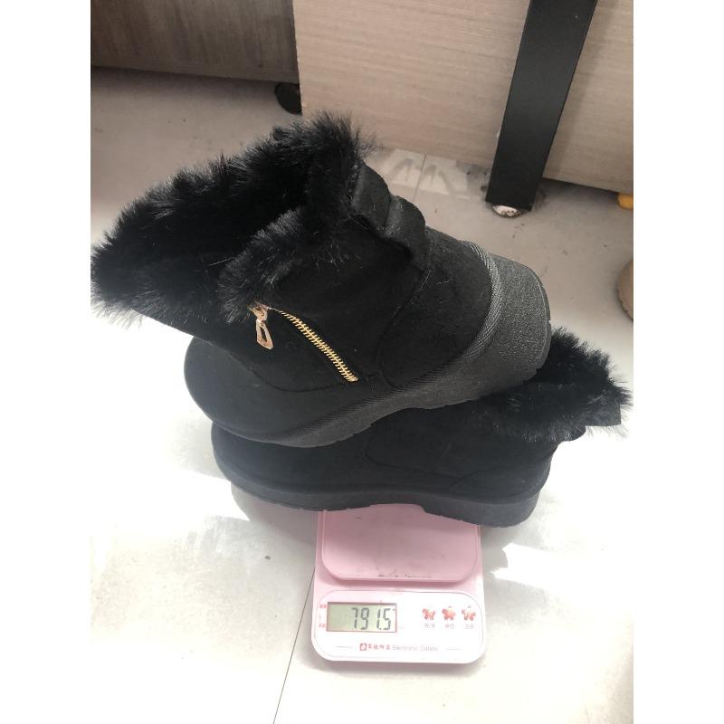 Foreign Trade Cloth Round Head Thick-soled Snow Boots Women's Autumn and Winter New Side Zipper Velvet Warm Short Cotton Boots