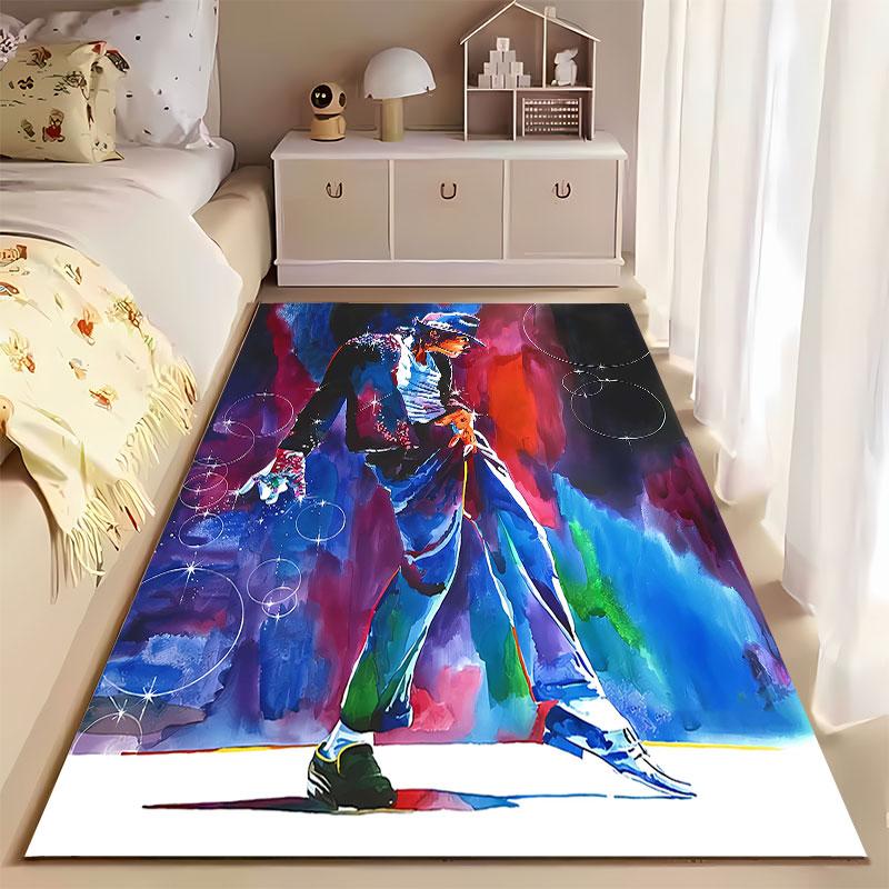 Colorful Dance Silhouette Carpet suitable as a non-slip mat for the living room or bedroom sofa